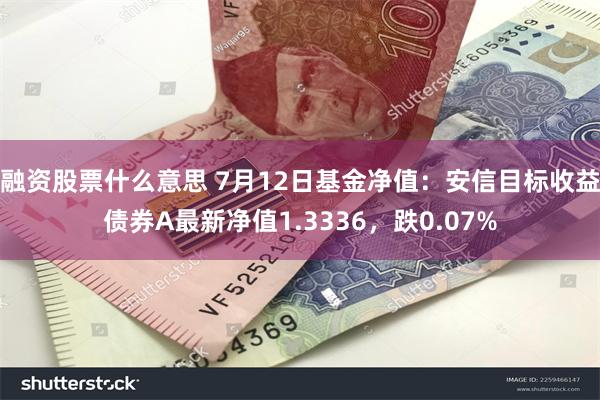 融资股票什么意思 7月12日基金净值：安信目标收益债券A最新净值1.3336，跌0.07%