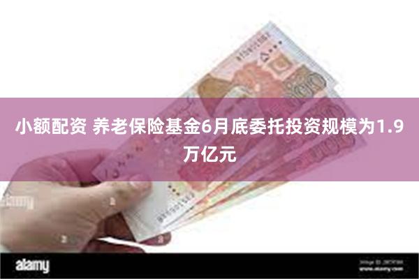 小额配资 养老保险基金6月底委托投资规模为1.9万亿元